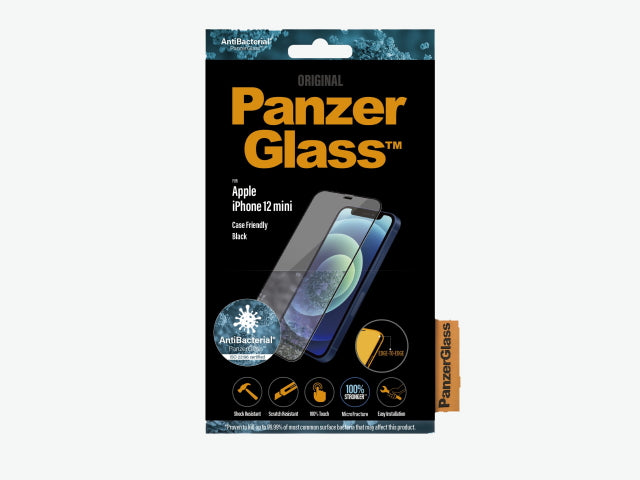 PanzerGlass for iPhone 12 mini - Black - Case Friendly