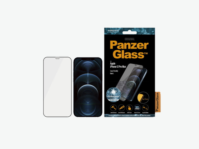 PanzerGlass for iPhone 12 Pro Max - Black - Case Friendly