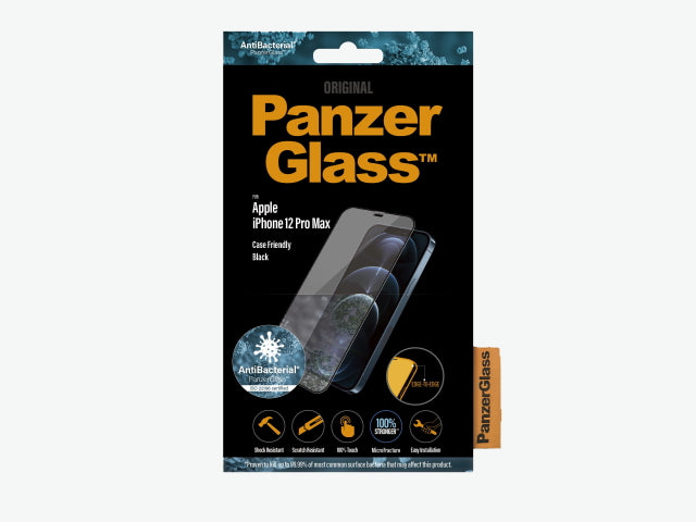 PanzerGlass for iPhone 12 Pro Max - Black - Case Friendly