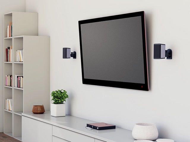 Goobay - TV WH SpeakerMount (2pcs) black BOX