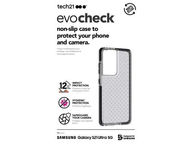 Tech21 EvoCheck for Samsung GS21 Ultra - Black