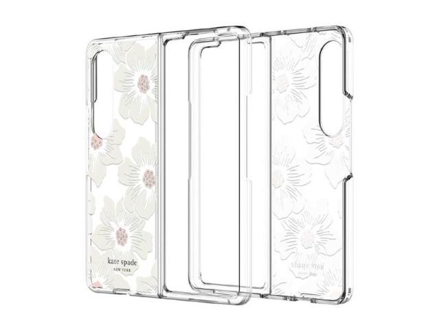 KSNY Hardshell Case - Galazy Z Fold 4 - Hollyhock Flr Clear
