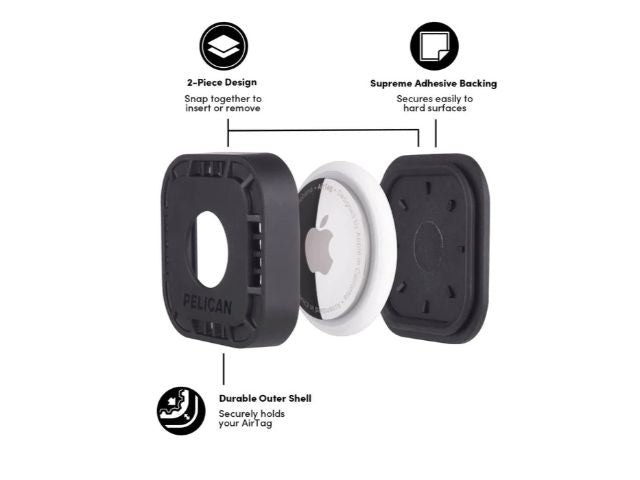 Pelican Protector Mount - AirTag - Black