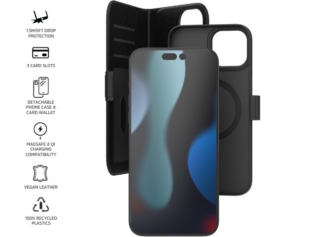 3sixT Neo Wallet - iPhone 15 Pro Max - (MS)(RC) Black