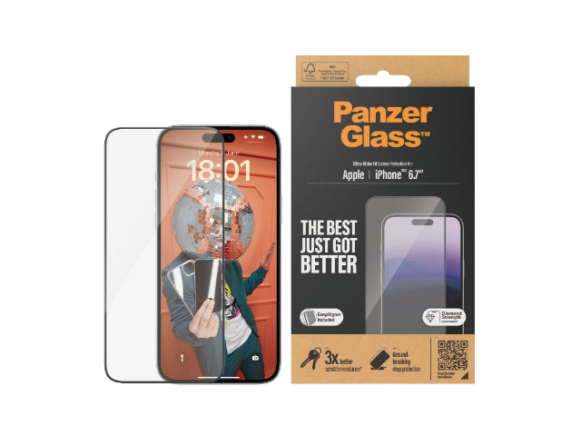 PanzerGlass UltraWide Fit SP - iPhone 15 Plus