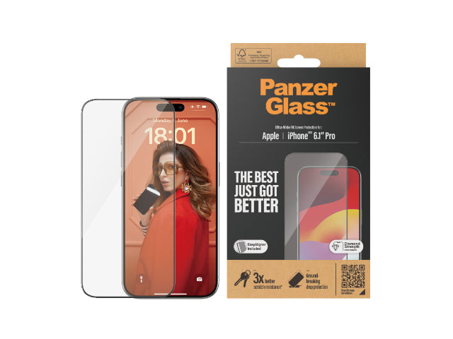 PanzerGlass UltraWide Fit SP - iPhone 15 Pro