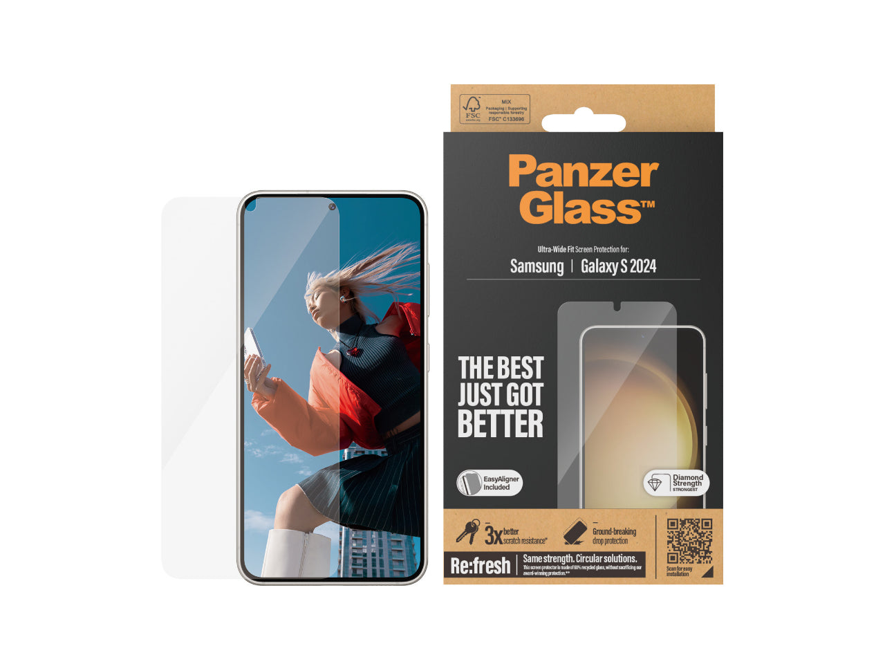 PanzerGlass UltraWide Fit w/ Aligner SP - Samsung GS24