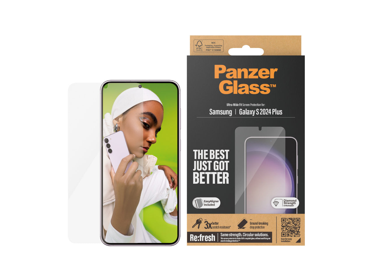 PanzerGlass UltraWide Fit w/ Aligner SP - Samsung GS24+