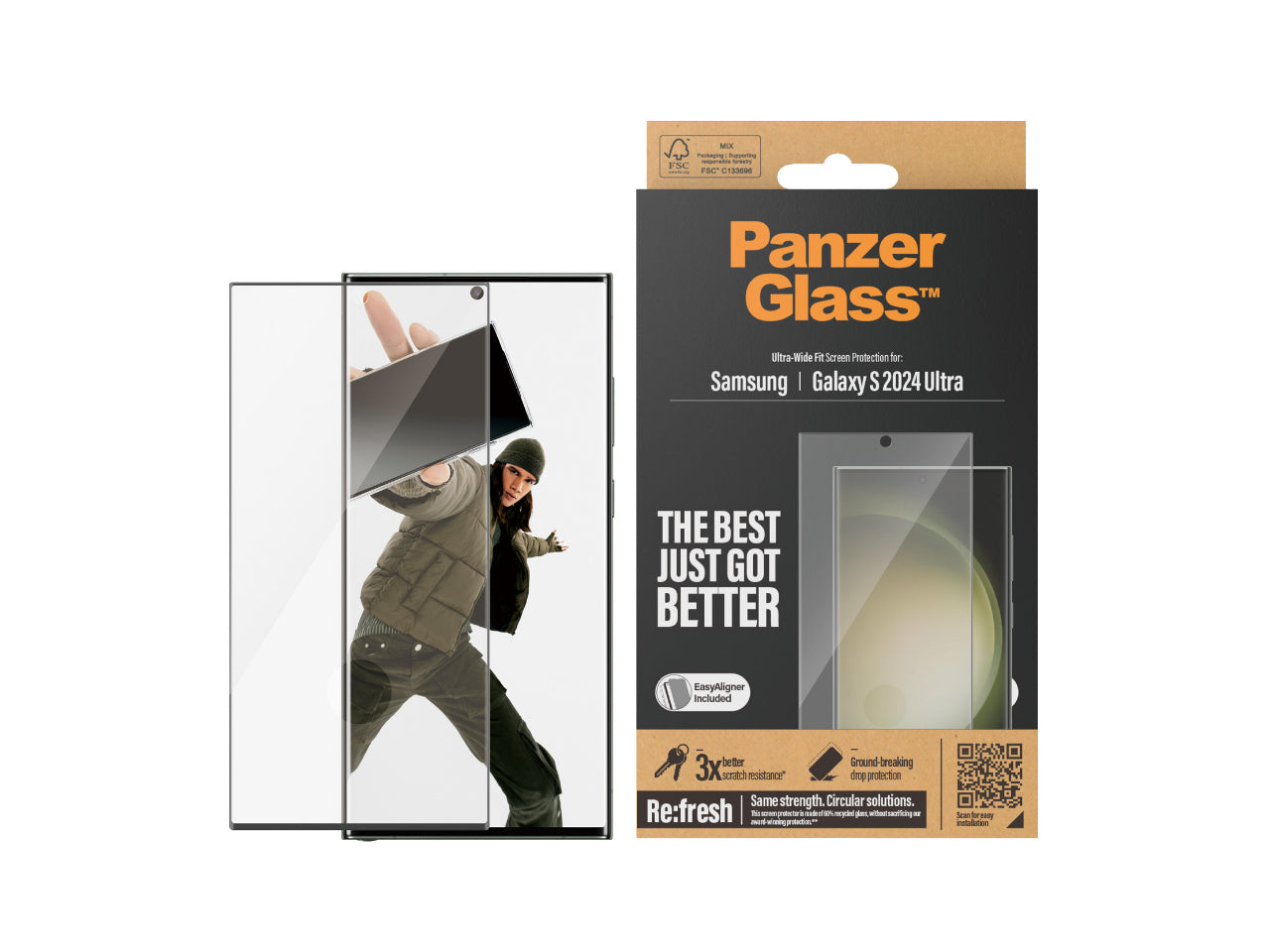PanzerGlass UltraWide Fit w/ Aligner SP - Samsung GS24 Ultra