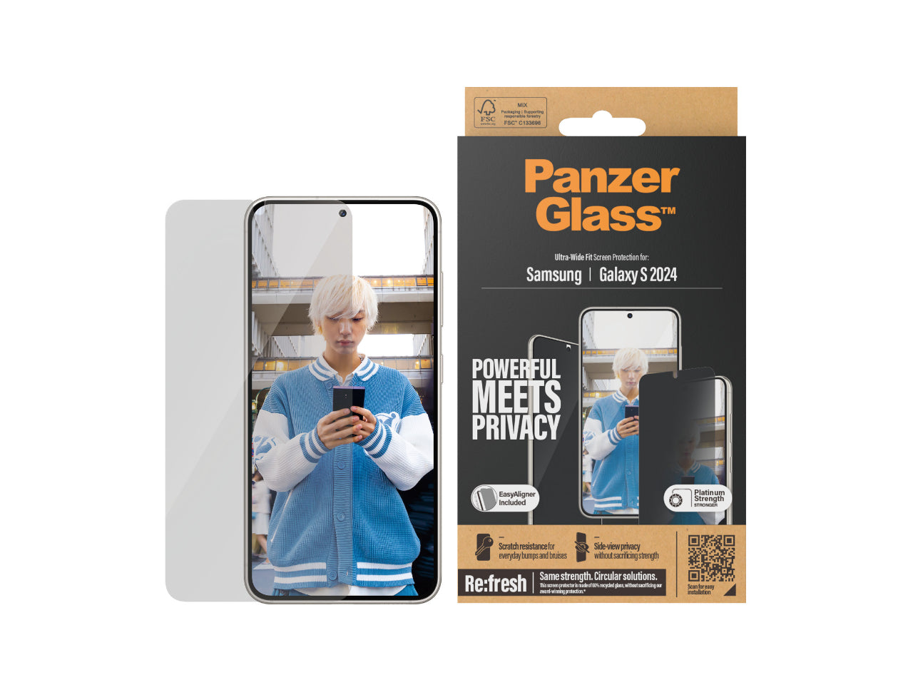 PanzerGlass UltraWide Fit Privacy SP - Samsung GS24