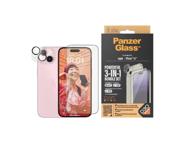 PanzerGlass 3-in-1 Protection Bundle - iPhone 15