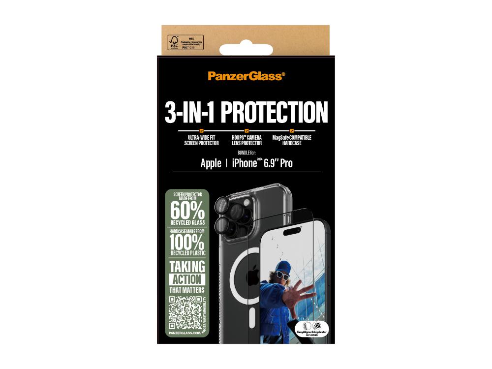 PanzerGlass 3-in-1 Bundle -iPhone 16 Pro Max