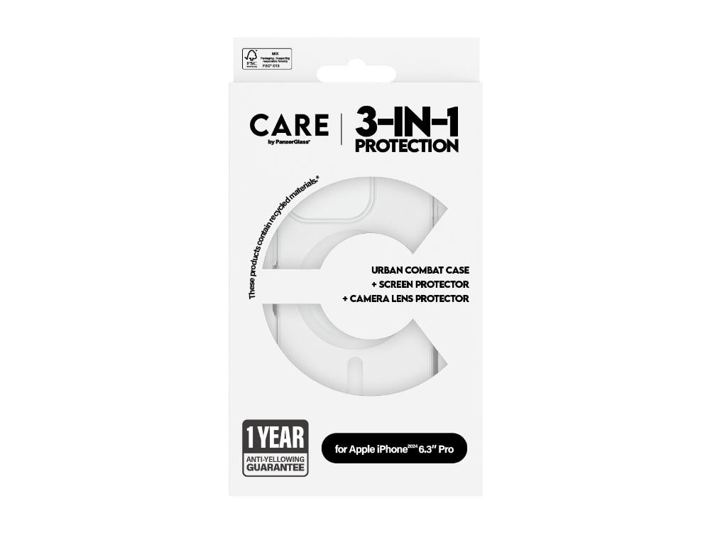 CARE by Panzer Flagship 3-in-1 Bundle -iPhone 16 Pro