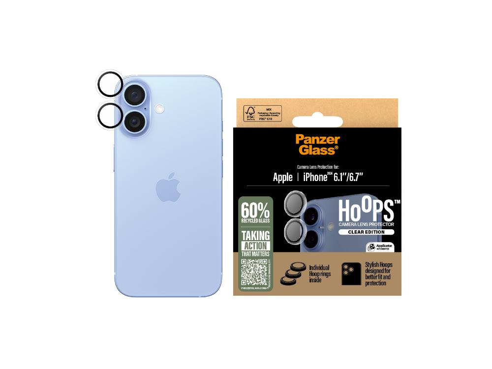 PanzerGlass Hoops LP -iPhone 16/Plus - Clear