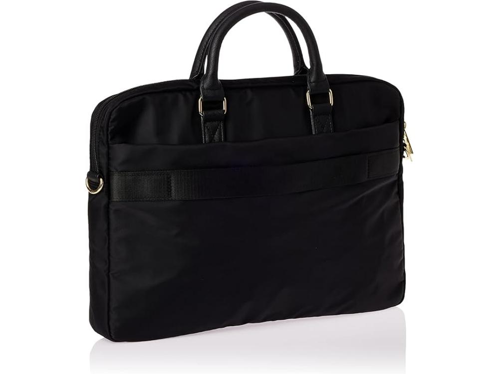 Guess Nylon Laptop Bag 15/16-inch - Black/Metal Logo