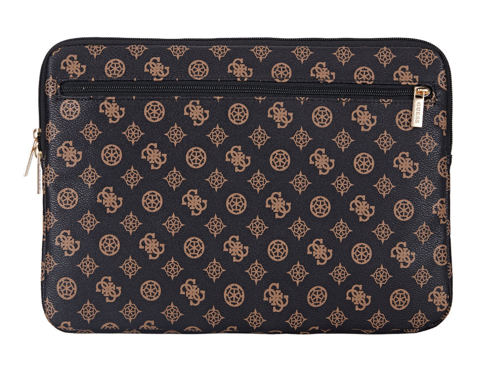 Guess Peony Collection - Laptop Sleeve 14-inch -Black/Brown
