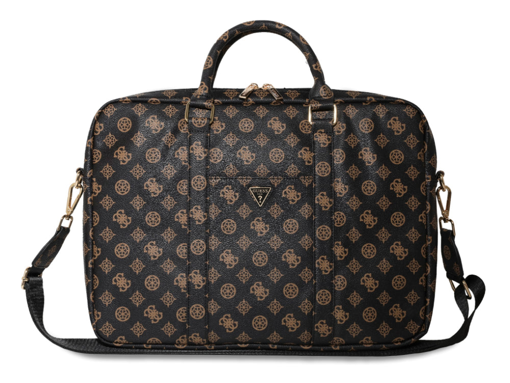 Guess Peony Collection - Laptop Bag 15/16-inch -Black/Brown