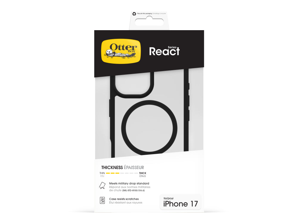 OtterBox React MagSafe - iPhone 17 - Black Crystal
