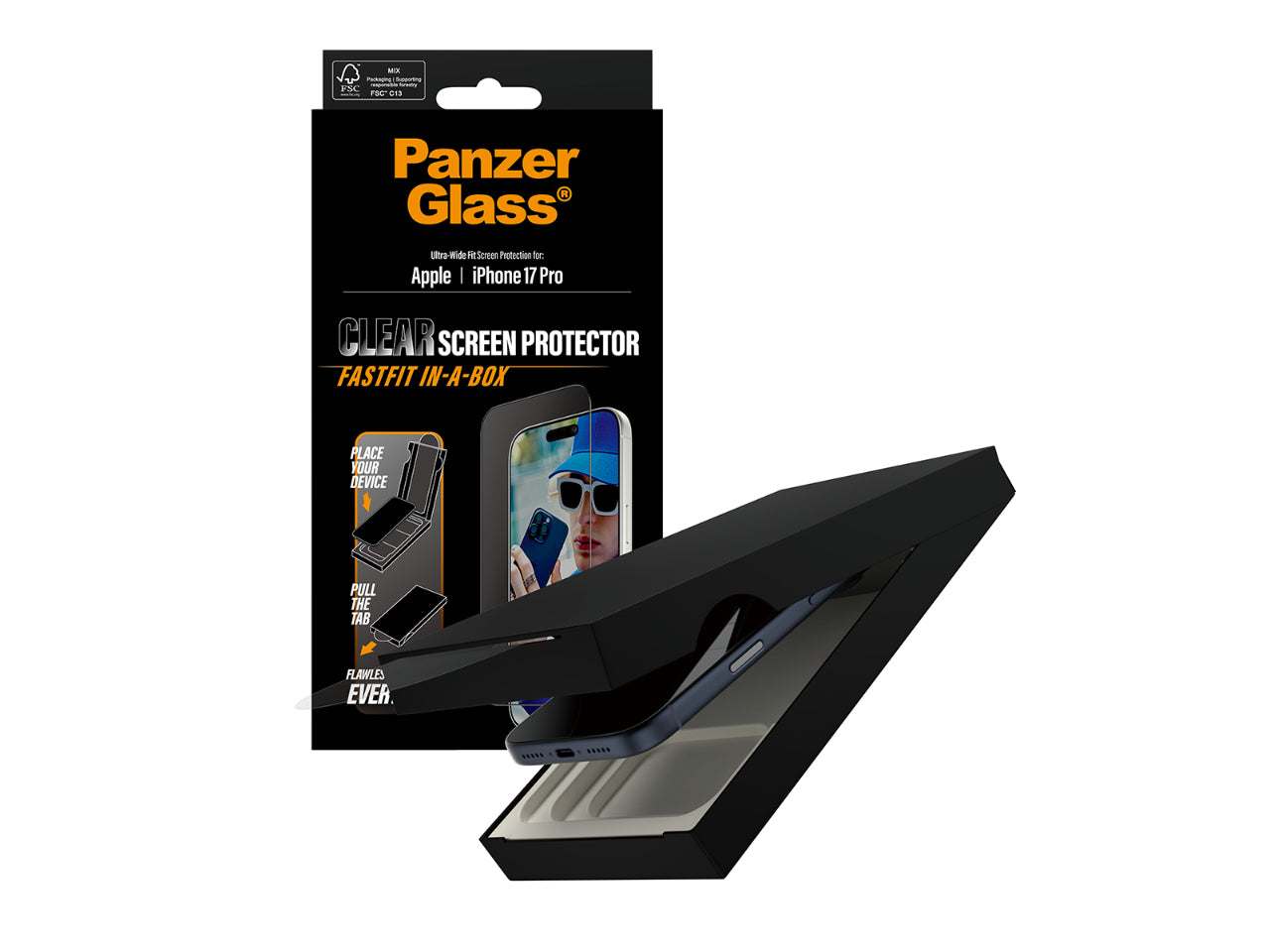 PanzerGlass UWF SP w. Fastfit in-a-box - iPhone 17 Pro