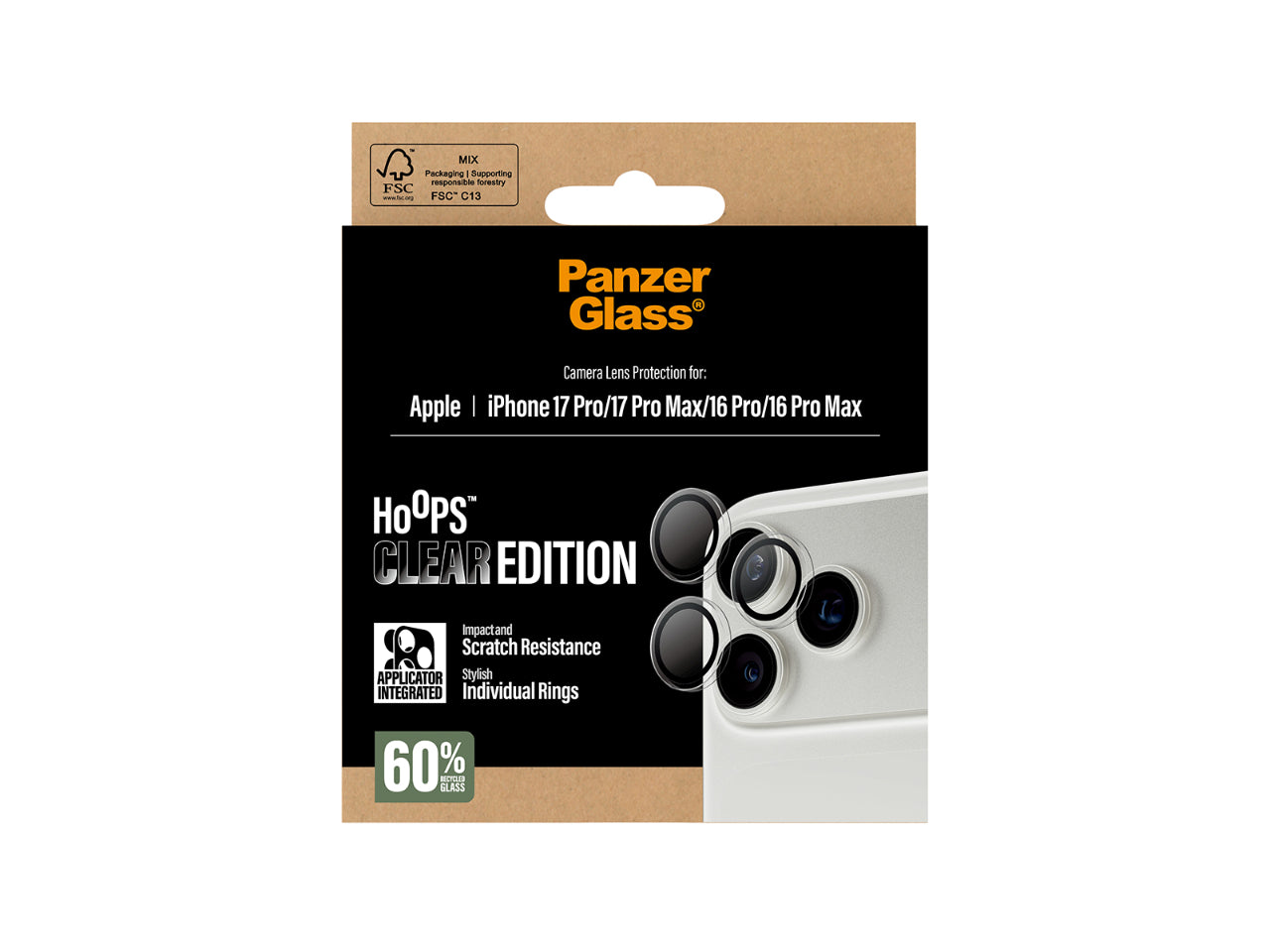 Panzer Hoops Lens Protector-iPhone 17 Pro/17 Pro Max - Clear