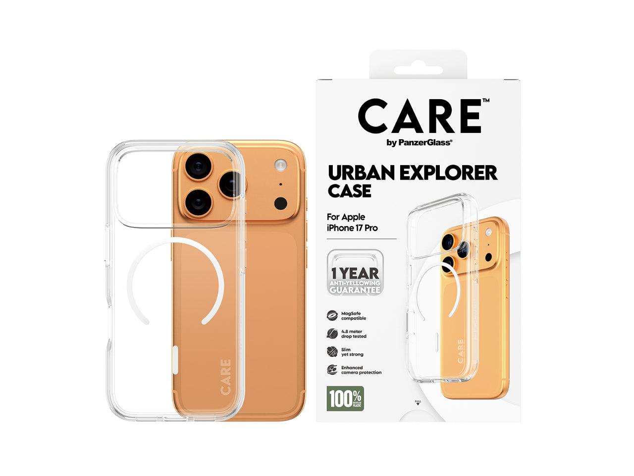 CARE by Panzer Urban Explorer (MS) - iPhone 17 Pro - Clr/Wht
