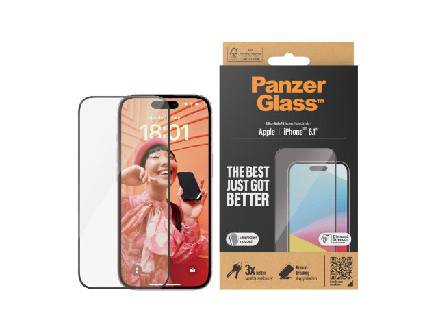 PanzerGlass UltraWide Fit SP - iPhone 15