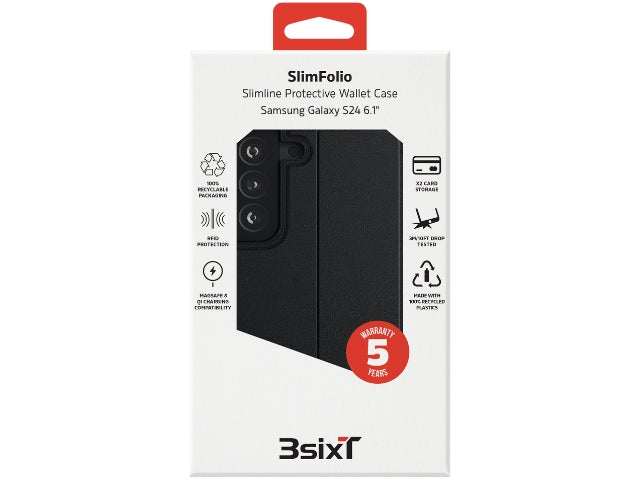 3sixT SlimFolio - Samsung GS24 - (RC) Black