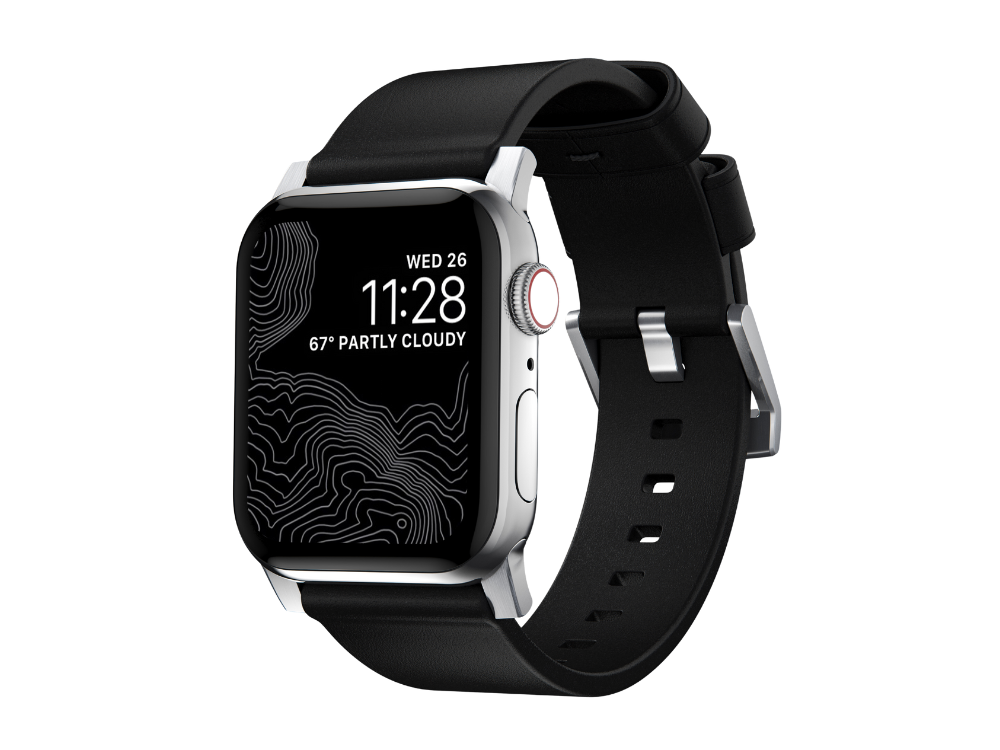 NOMAD Modern Band - 45mm | Silver Hardware | Black | Horween
