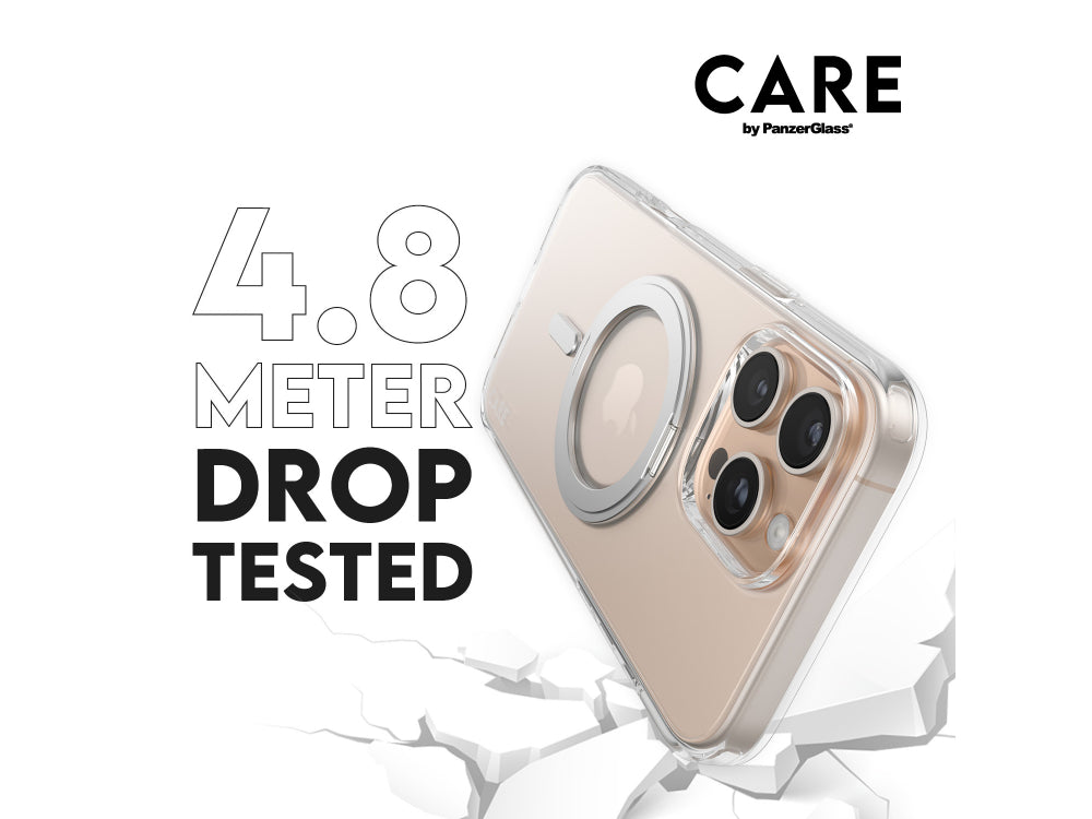 CARE by Panzer Feature(MS&KS)Cse -iPhone 16 Pro Max - Silver