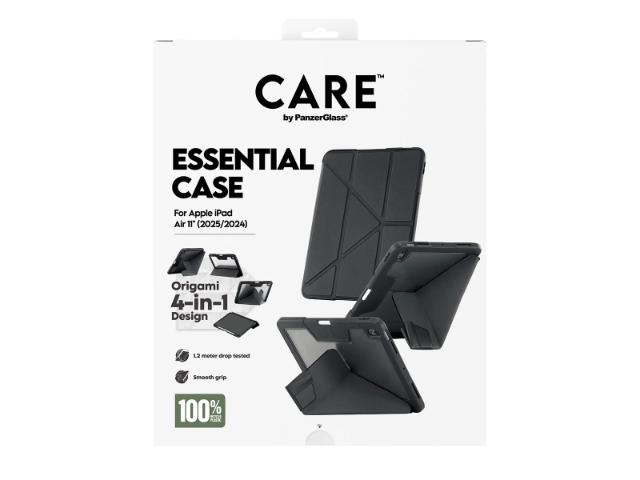 CARE by Panzer Essential Folio - iPad Air 11 (M2/M3) - Blk