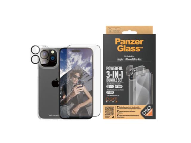 PanzerGlass 3-in-1 Protection Bundle - iPhone 15 Pro