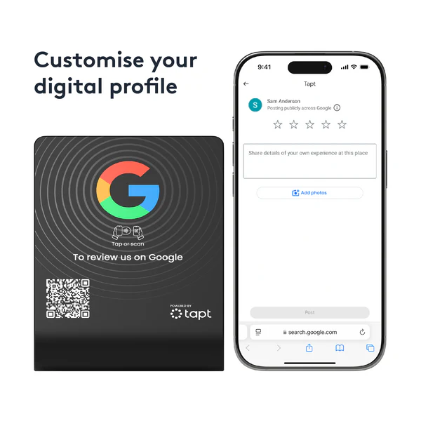 Tapt - Google Review Stand