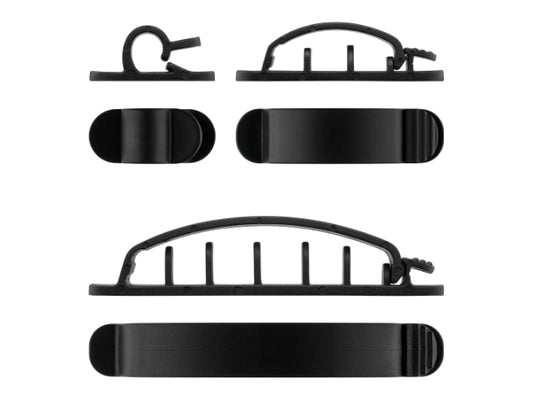 Goobay Cable Management Clip SET 6-pcs  black
