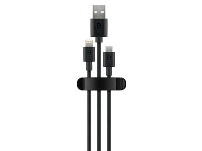 Goobay Cable Management Clip 3 Slots SET 3-pcs  black