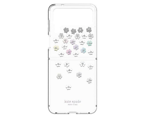 KSNY Hardshell Case-Galazy Z Flip 4-Scattered Flwr/Irisdscnt