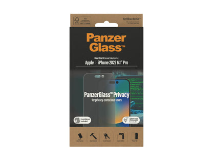 PanzerGlass UltraWide Fit Privcy AB w/Aligner-iPhone 14 Pro