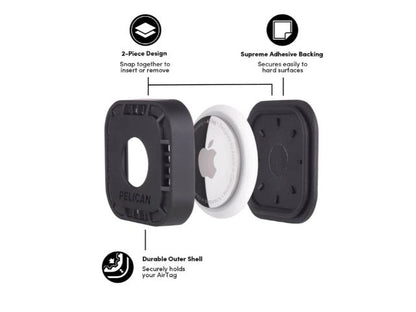 Pelican Protector Mount - AirTag - Black