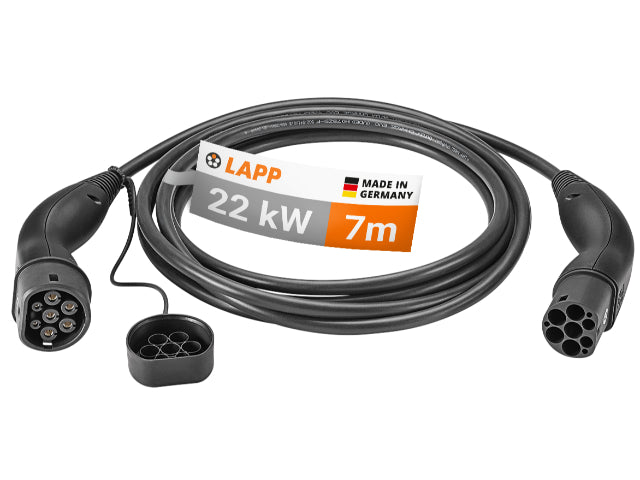 LAPP EV Charge Cable Typ 2 (22kW-3P-32A) 7m - Black