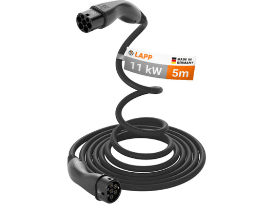 LAPP EV Helix Charge Cable Typ 2 (11kW-3P-20A) 5m - Black