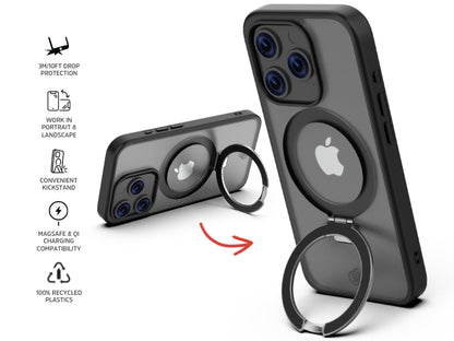 3sixT Neo Stand - iPhone 15 Pro (MS)(RC) - Black