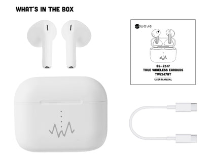 Wave Audio True Wireless Earbuds TW2617BT - White