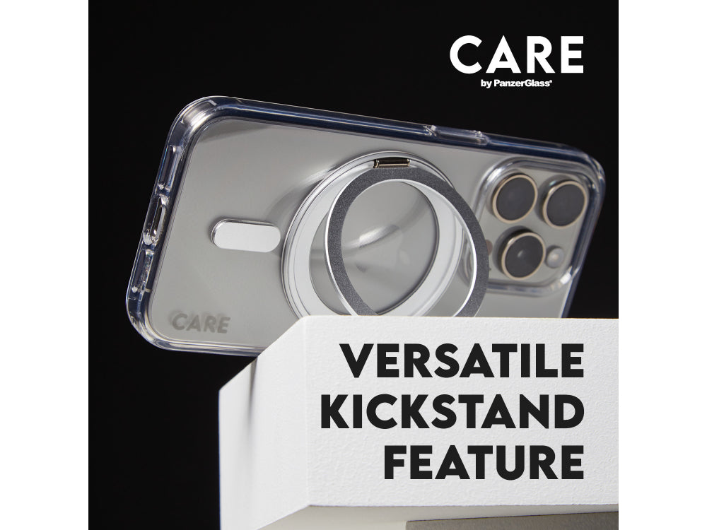 CARE by Panzer Feature (MS&KS) Cse -iPhone 16 Pro - Silver