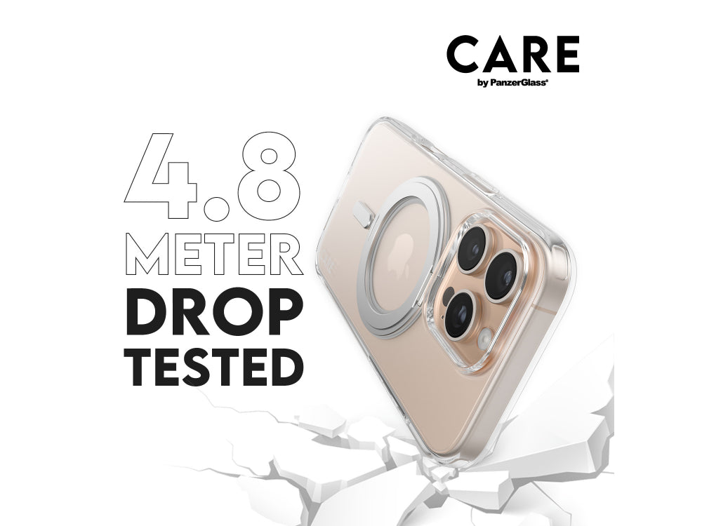 CARE by Panzer Feature (MS&KS) Cse -iPhone 16 Pro - Silver
