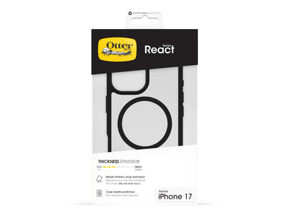 OtterBox React MagSafe - iPhone 17 - Black Crystal