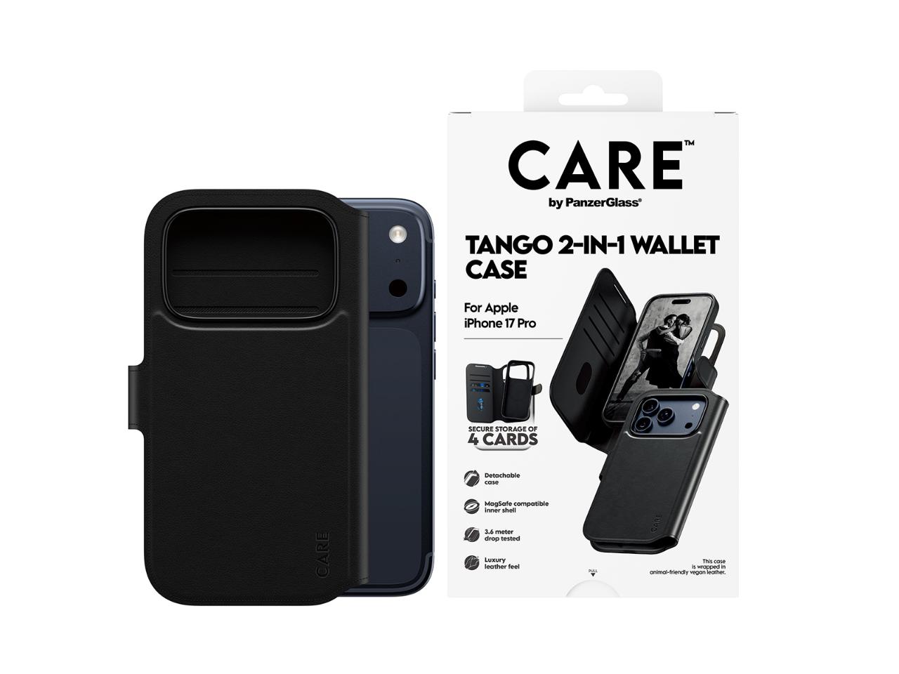 CARE by Panzer Feature Tango (MS) - iPhone 17 Pro - Black