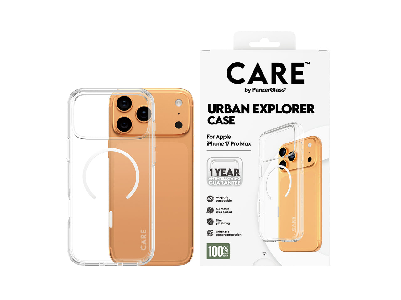 CARE by Panzer Urban Explorer (MS) - iPhone 17 Pro Max-Cl/Wt