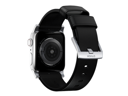 NOMAD Modern Band - 45mm | Silver Hardware | Black | Horween
