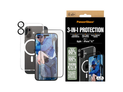PanzerGlass 3-in-1 Bundle -iPhone 16 Plus