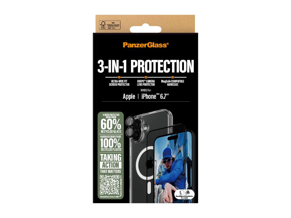 PanzerGlass 3-in-1 Bundle -iPhone 16 Plus