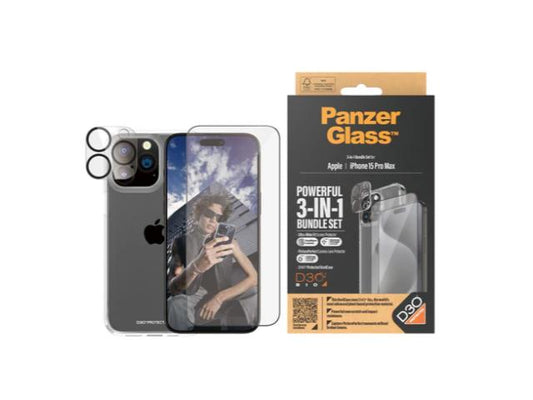 PanzerGlass 3-in-1 Protection Bundle - iPhone 15 Pro